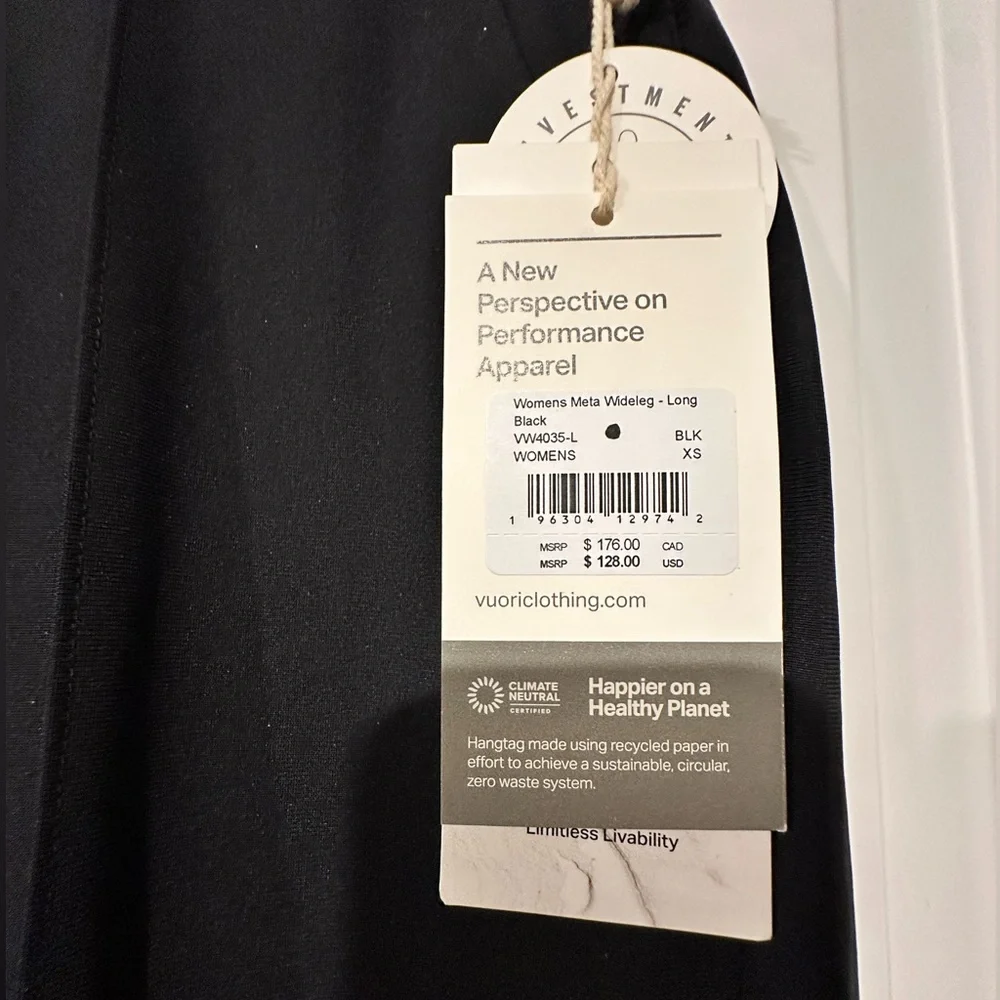 Vuori Black Wide-Leg Women's Pants- XS - Picture 5 of 7